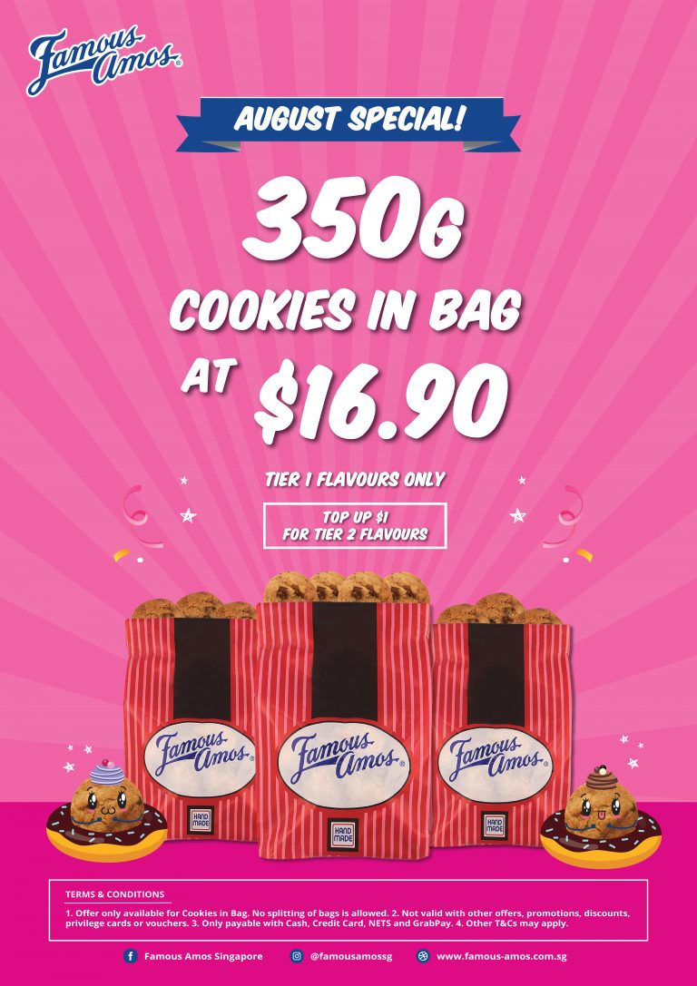 Enjoy 350g Famous Amos Cookies In Bag At 16 90 Compass One